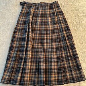 Pendleton plaid wool kilt skirt